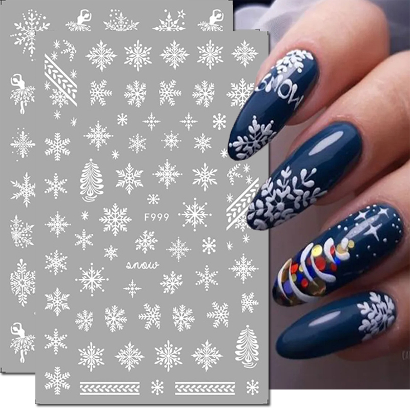 3d 네일 아트 스티커 크리스마스 겨울 흰색 눈송이 크 - Nail Art Xmas Tree 리뷰 및 가격