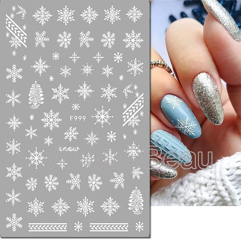 3d 네일 아트 스티커 크리스마스 겨울 흰색 눈송이 크 - Nail Art Xmas Tree 리뷰 및 가격