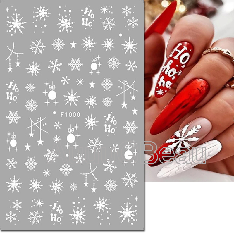 3d 네일 아트 스티커 크리스마스 겨울 흰색 눈송이 크 - Nail Art Xmas Tree 리뷰 및 가격