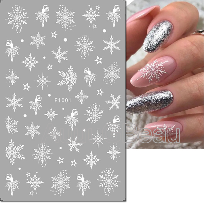 3d 네일 아트 스티커 크리스마스 겨울 흰색 눈송이 크 - Nail Art Xmas Tree 리뷰 및 가격