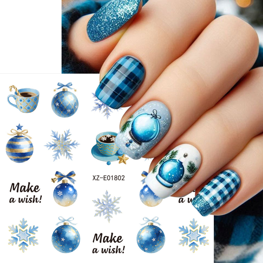 30개/세트 크리스마스 네일 아트 스티커, 자가 접착식 - Nail Art Xmas Tree 리뷰 및 가격