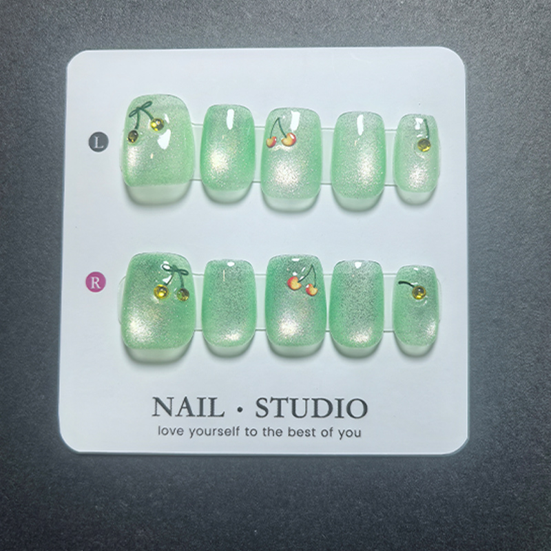 캣아이 프레스온 네일 10개, 체리 금붕어 불꽃놀이 리 - Nail Art Cat Eye 리뷰 및 가격