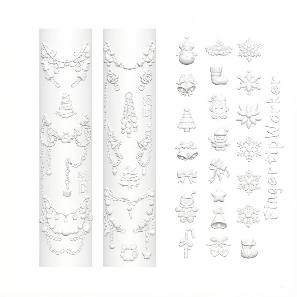 크리스마스 3D 실리콘 몰드 네일아트 UV 레진 공예용 - Nail Art Xmas Tree 리뷰 및 가격