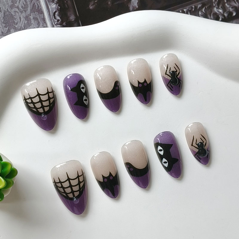 여성용 할로윈 파티 테마 퍼플 블랙 캣 러프 파우더 캣 - Nail Art Cat Eye 리뷰 및 가격