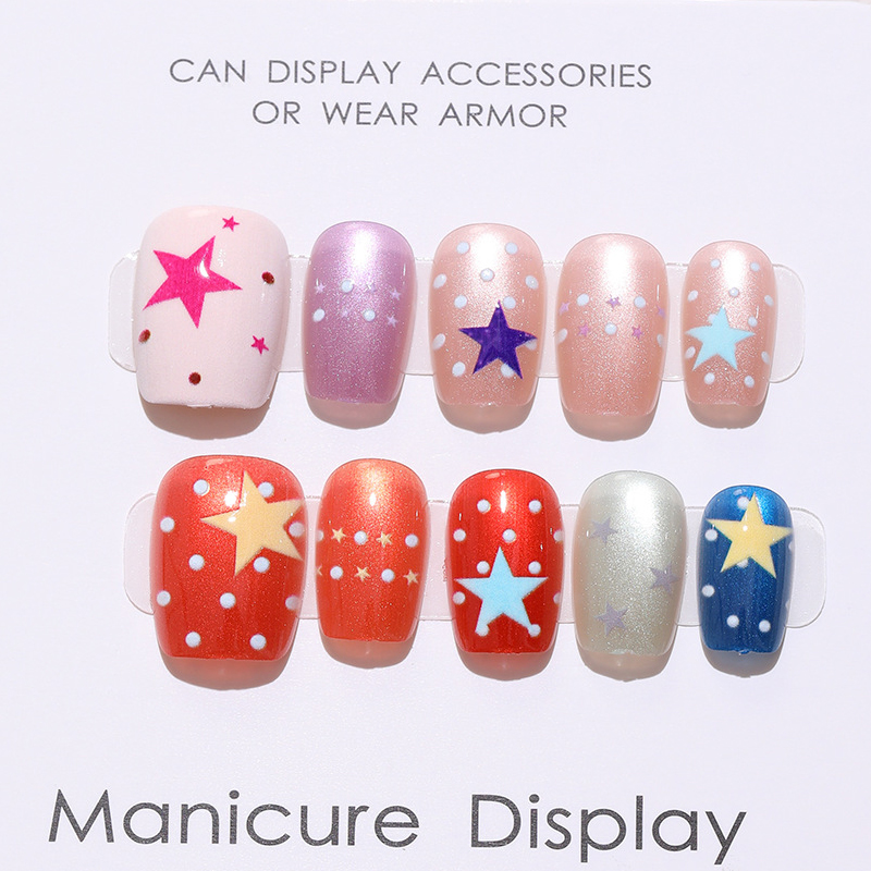 10개입 한국 스타일 여성 및 소녀용 귀여운 블루 하트 - Nail Art Cat Eye 리뷰 및 가격