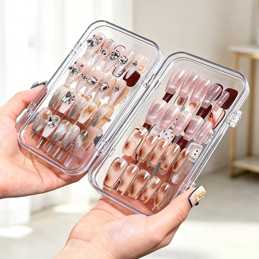투명 접이식 프레스온 네일 보관함, 살롱 및 DIY 네 - Nail Art Rame 리뷰 및 가격