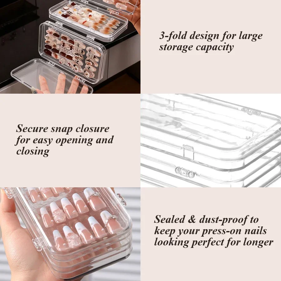 투명 접이식 프레스온 네일 보관함, 살롱 및 DIY 네 - Nail Art Rame 리뷰 및 가격